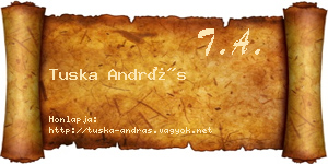Tuska András névjegykártya